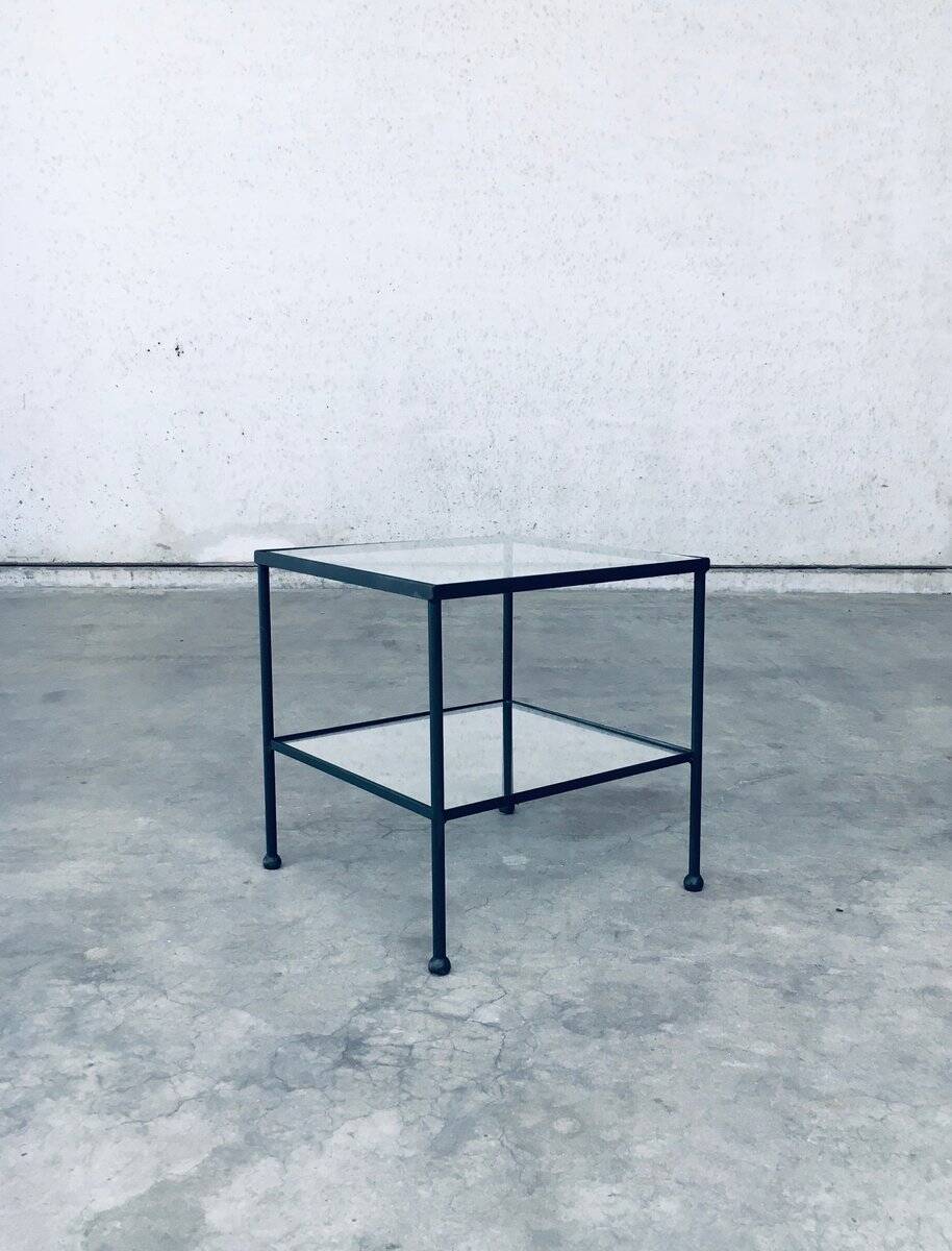 Minimalist Design Two-Tier Low Side Table, Belgium, 1960s