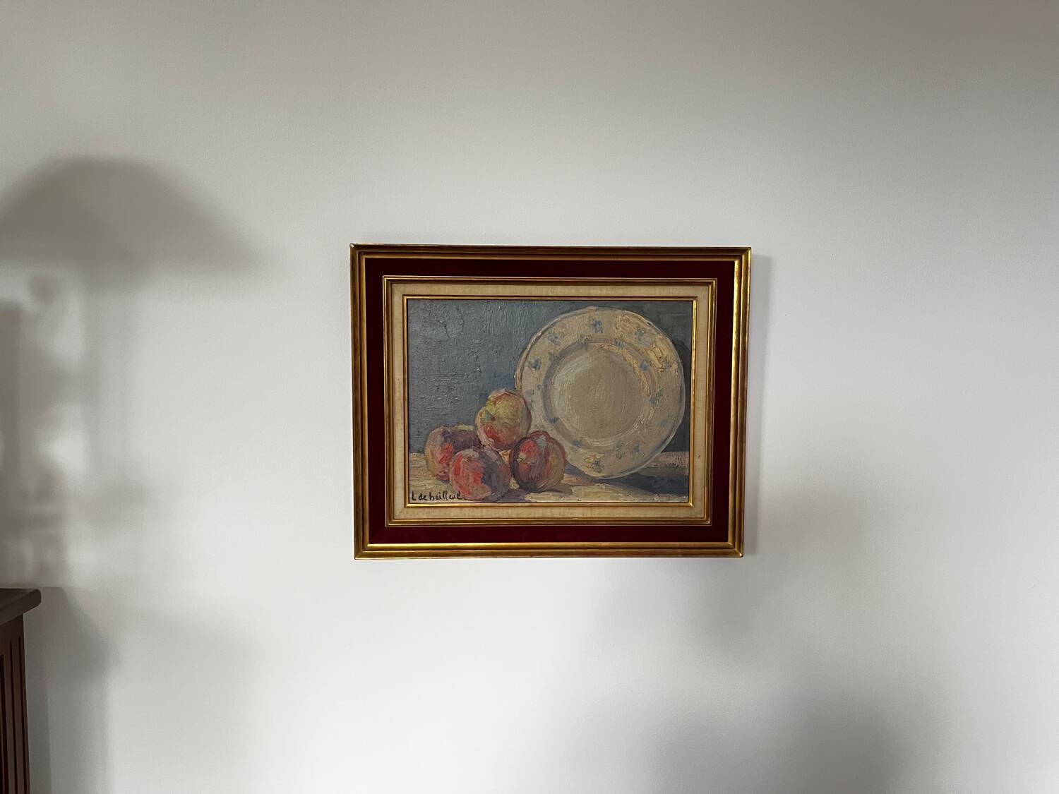 Oil on canvas - still life - signed Leonie de Bailleul