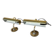 Pair of antique brass desk lamps, desk sconces.