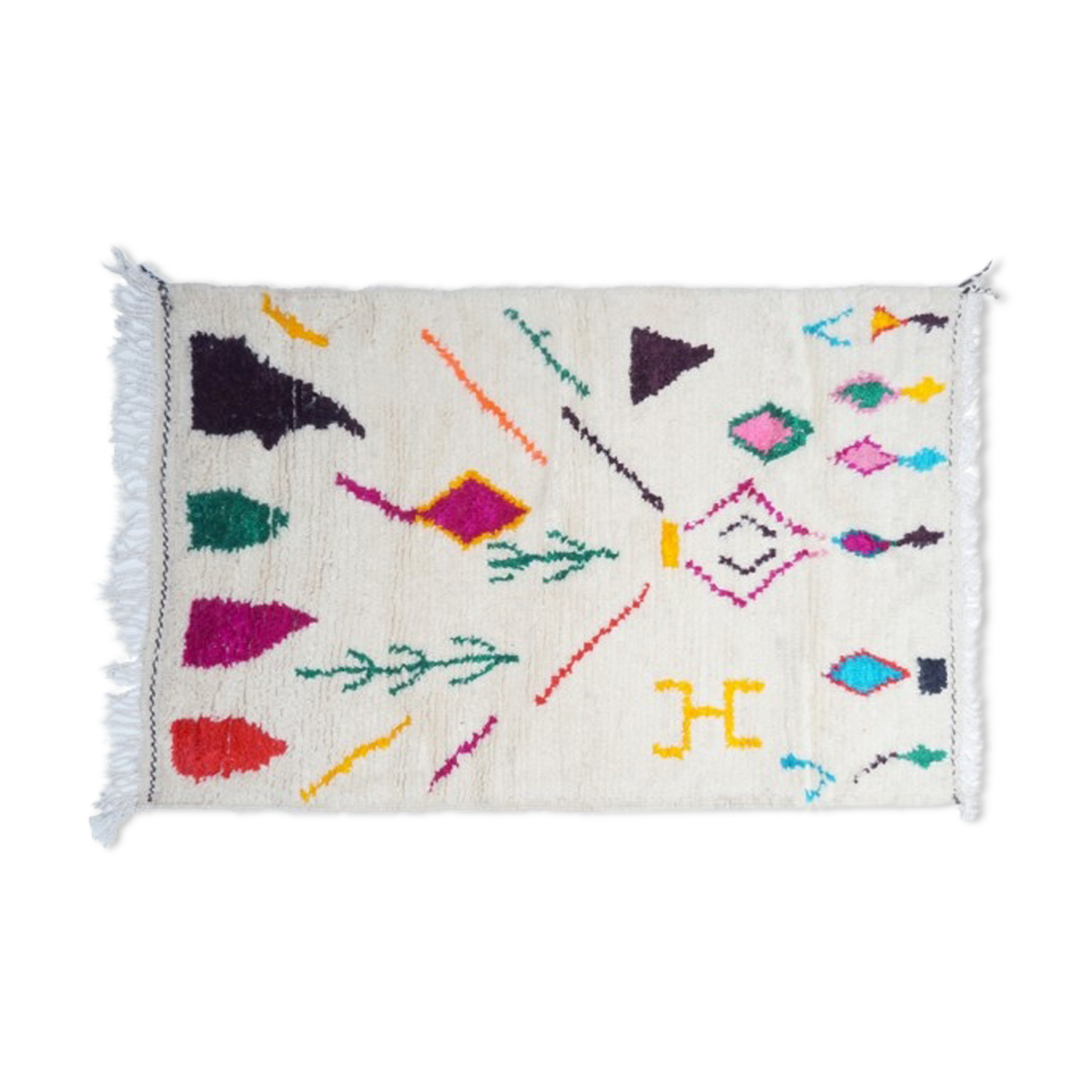 Colorful Berber carpet 159x150cm