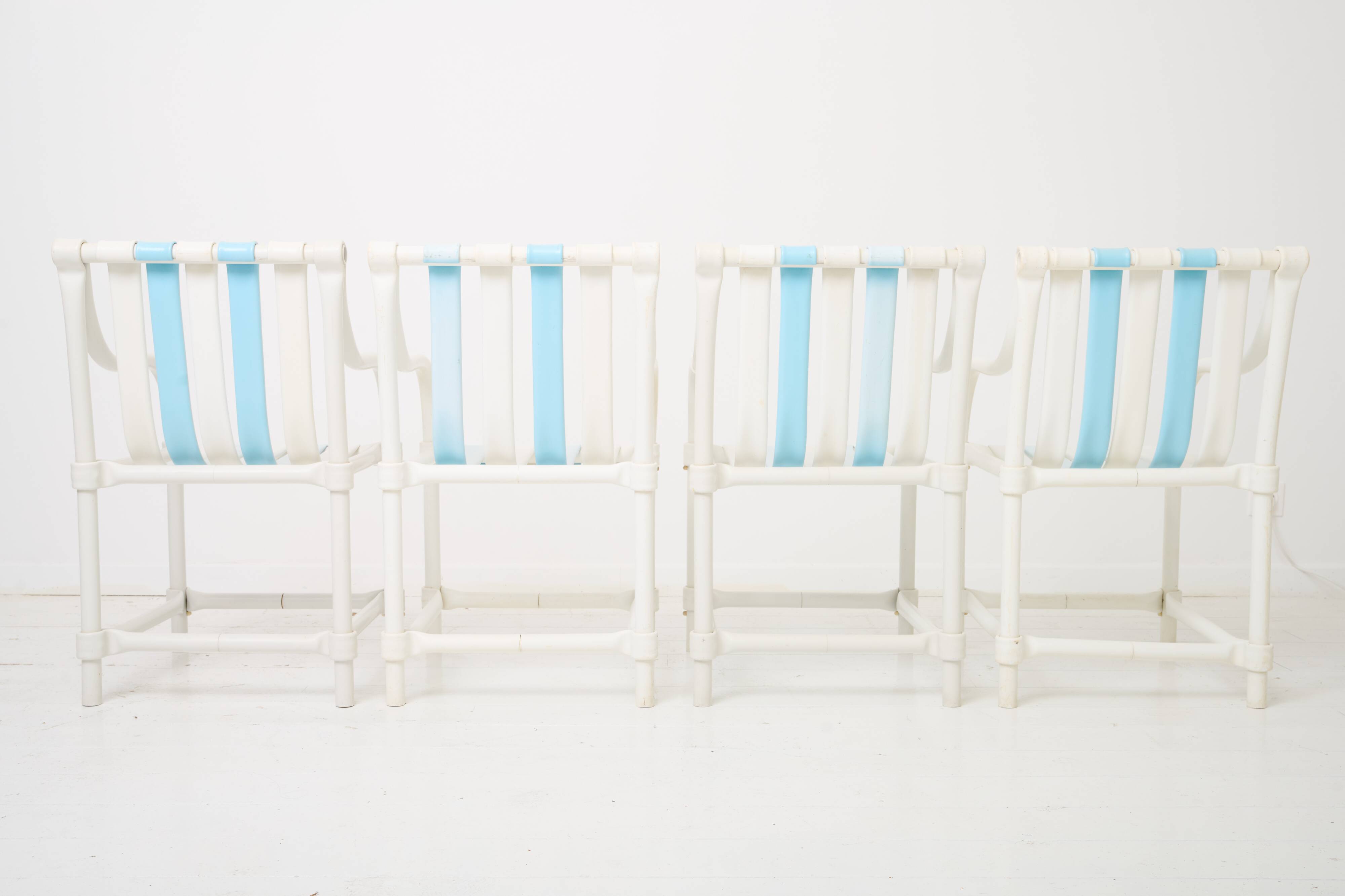 4 garden chairs "Sea side", Hugonet, 1970