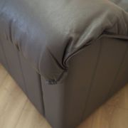 Italian leather sofa, three-seater, 1970s