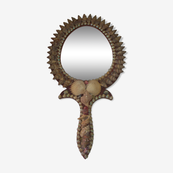 Hand or hanging shell mirror