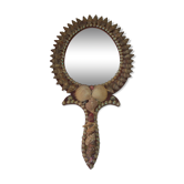 Miroir coquillages a main ou a suspendre