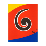 Original Astonishing Calder « Swirl » Limited Edition Print Lithograph 1974 (Braniff Airplines)