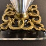Brass lamp foot and glass