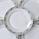 Assiettes terre de fer polychrome St Amand