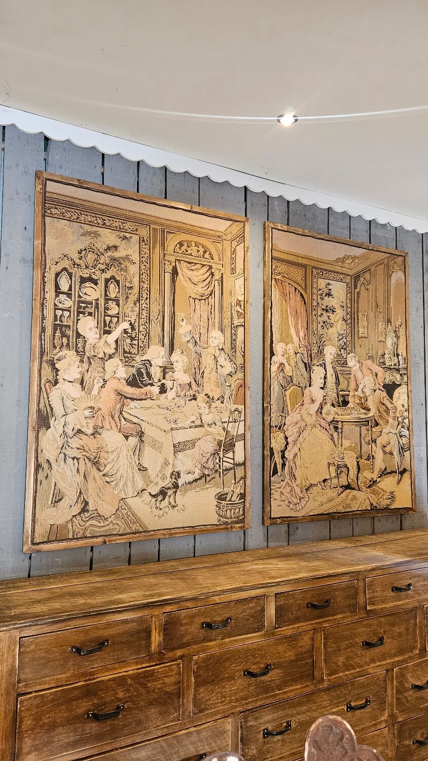 Paire de tapisseries