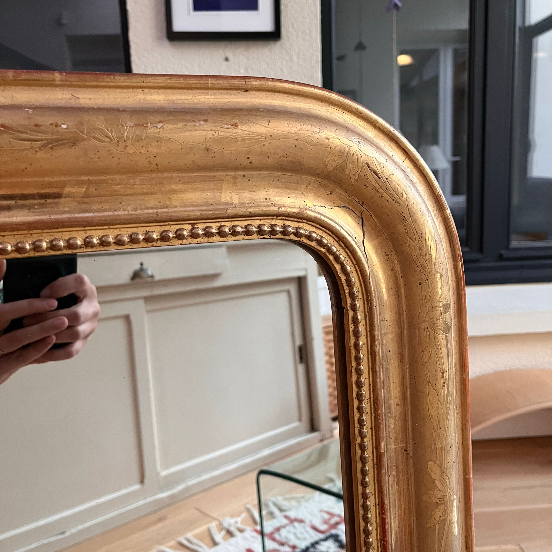 Golden Louis Philippe mirror