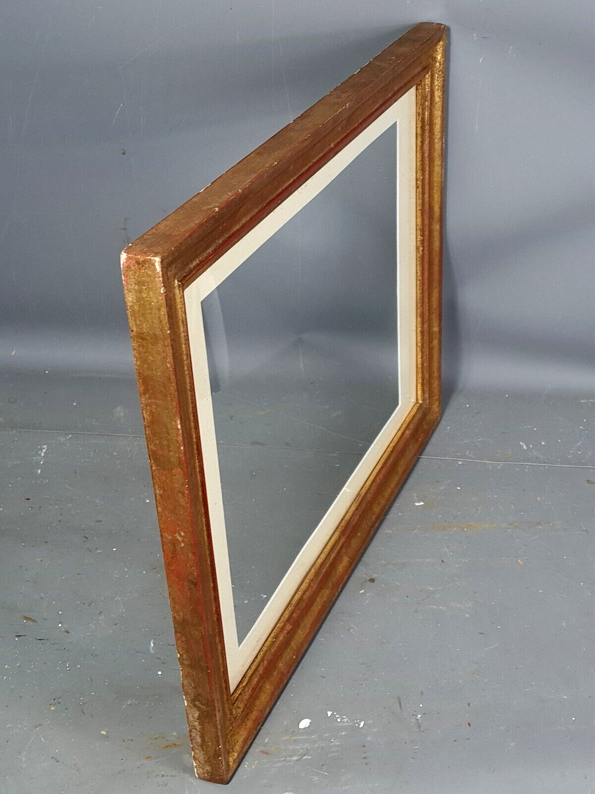 Old frame gilded wood gold leaf 46x35.5 cm, foliage 40x30 cm + master pass SB