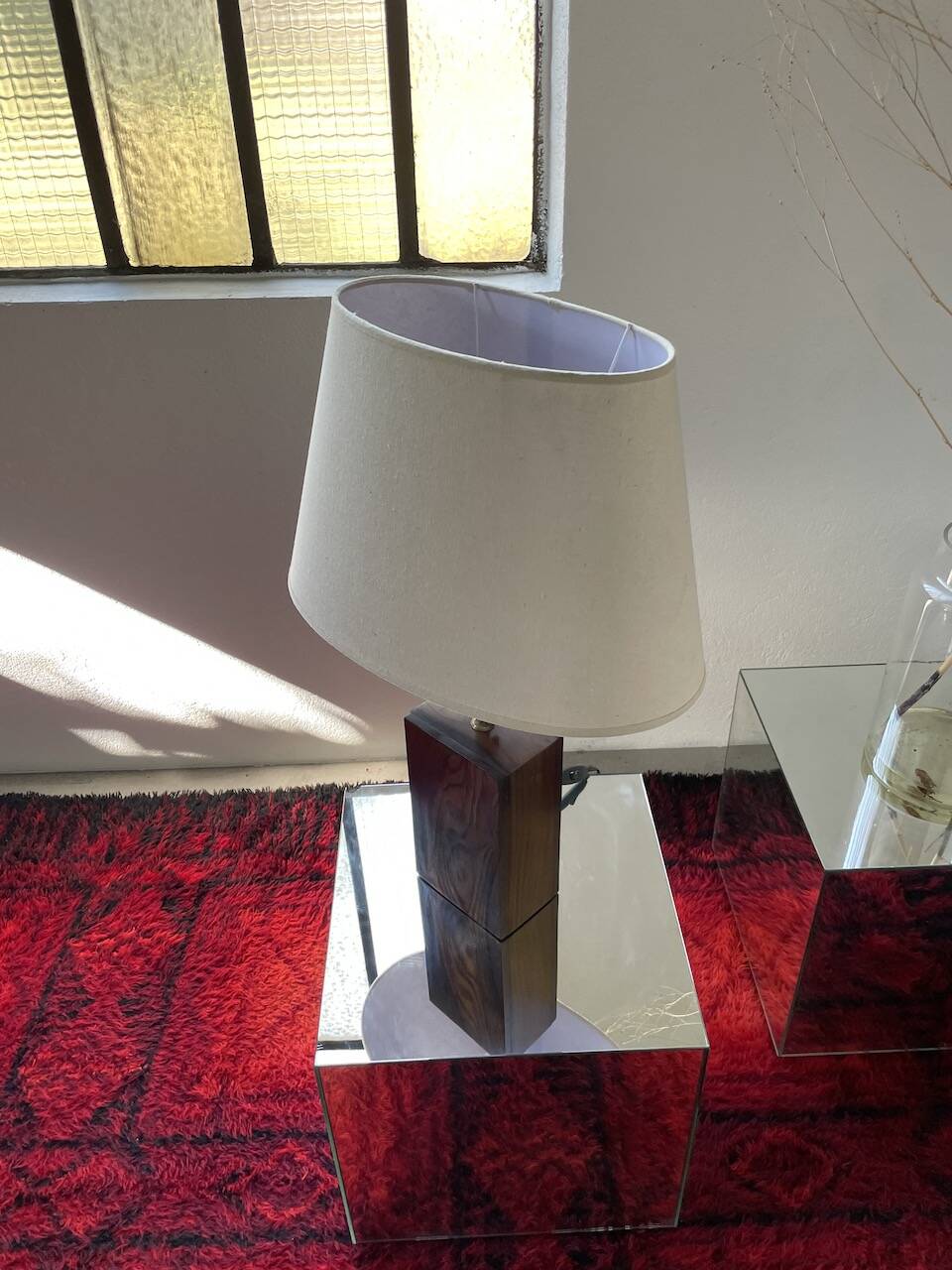 1950s wooden table lamp