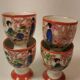 Rare 4 Porte-œufs / Coquetiers Antiques, Japonais, en porcelaine peints à la main