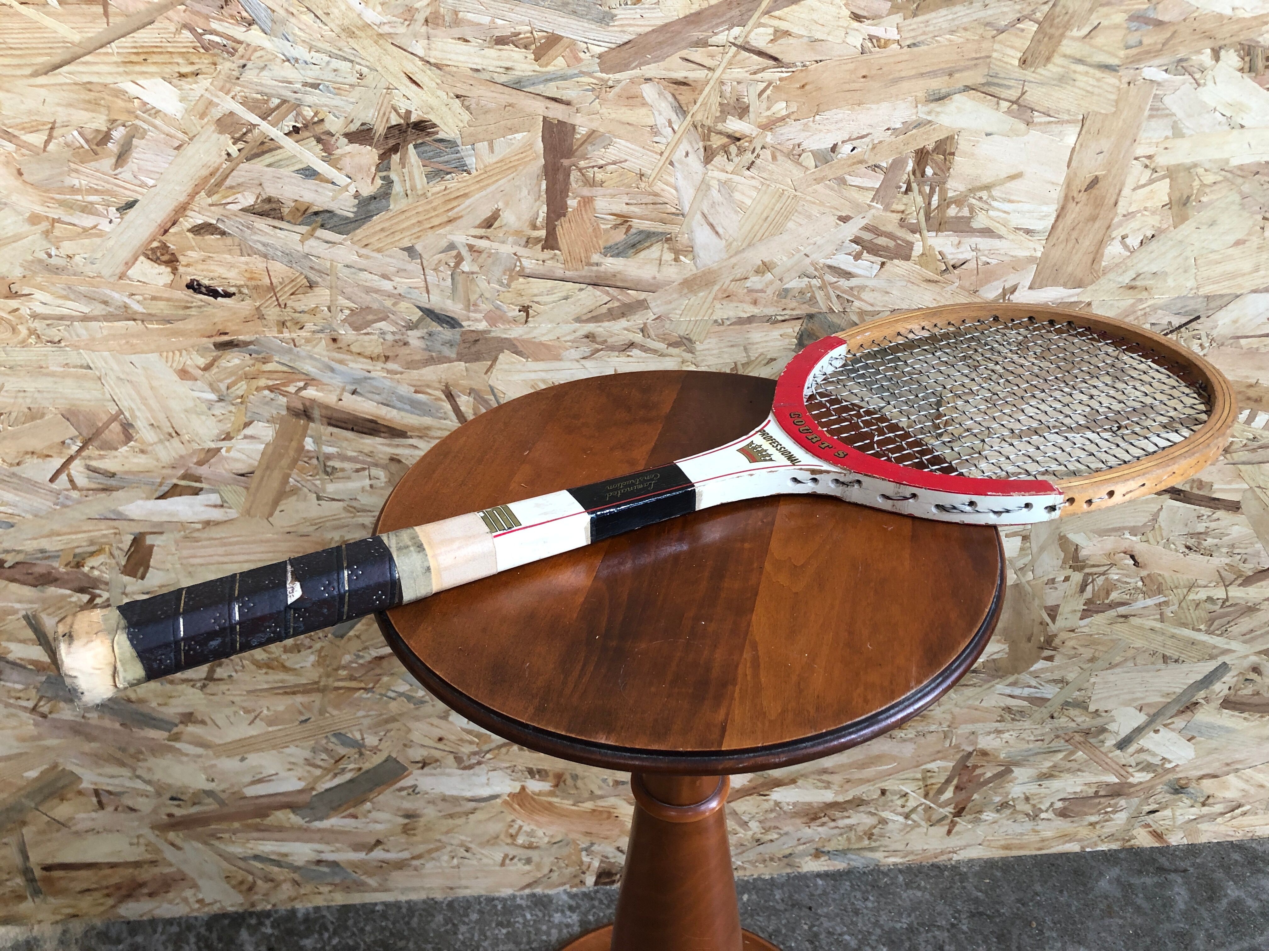 Old racket tennis courts professional wood