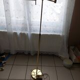 Vintage brass e-reader floor lamp