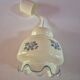 luminaire suspension vintage ceramique blanche fleurs bleue