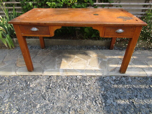 Oak workshop or work desk/table