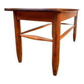 Vintage Scandinavian coffee table in solid oak - 1960s design - H50 cm