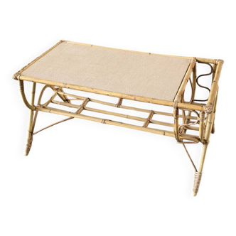 Table basse en rotin
