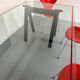 Table / Glass desk "Gaetano" design Gae Aulenti Zanotta 1970s