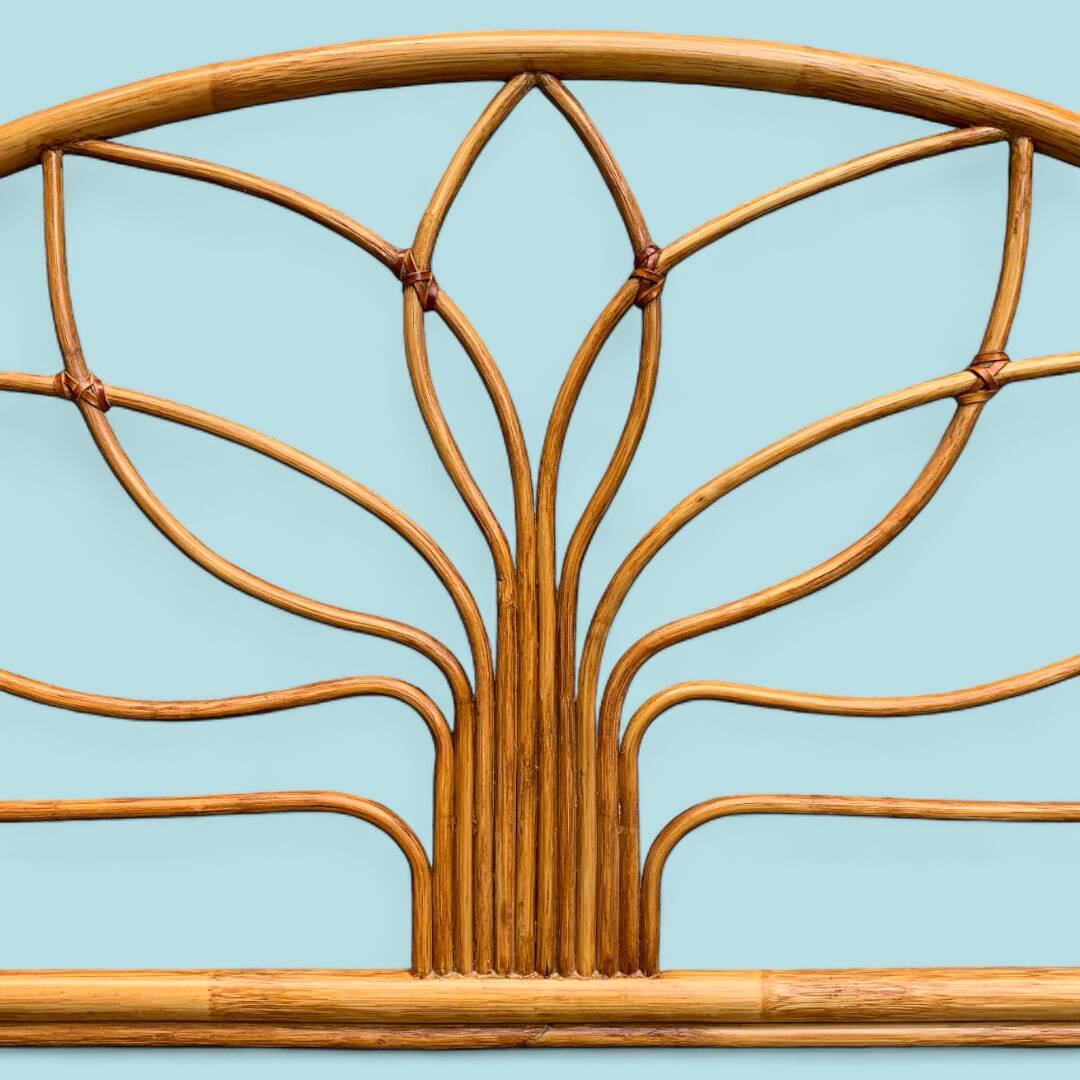 Vintage rattan headboard 1970 140cm
