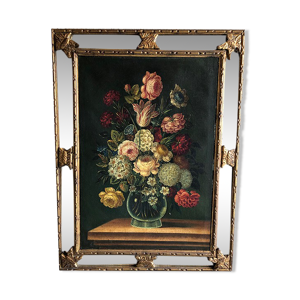 Bouquet de fleurs huile sur toile