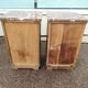 Set of 2 1950 Wood and Marble Bedside Tables