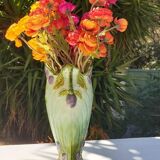 Art Nouveau ceramic dabbling vase