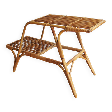 1950's Rattan Flower Stand