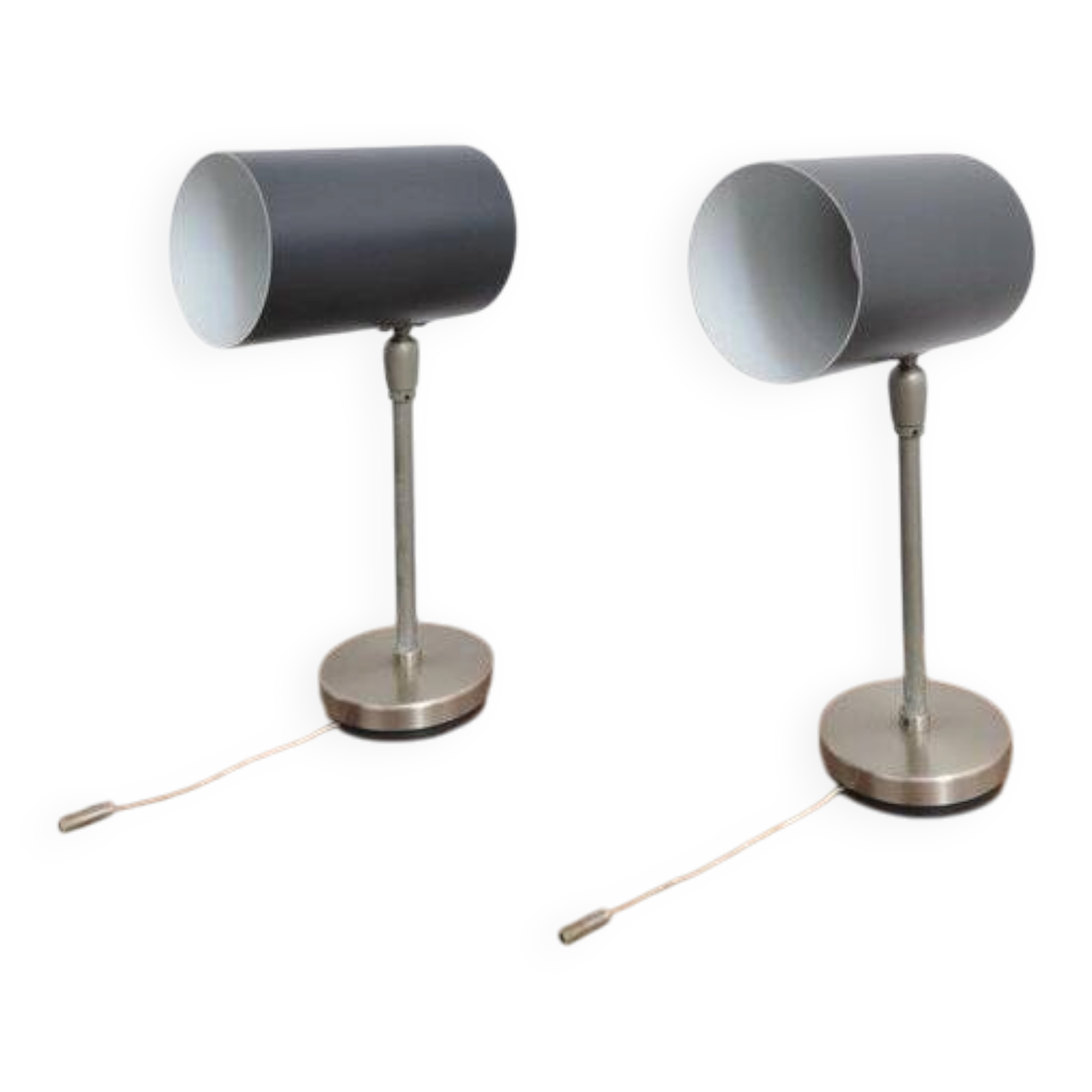 Set of 2x Black wall lamps by Kaiser Idell / Kaiser Leuchten, 1960s