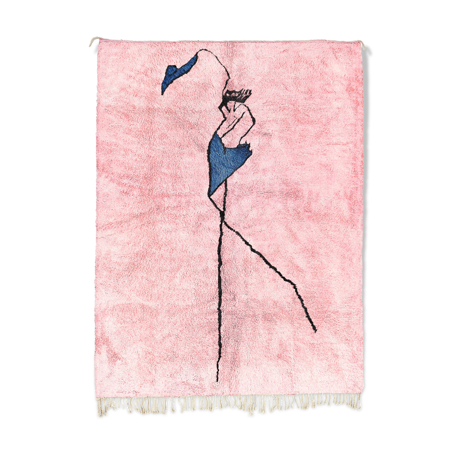 Modern Moroccan carpet pink contemporary art