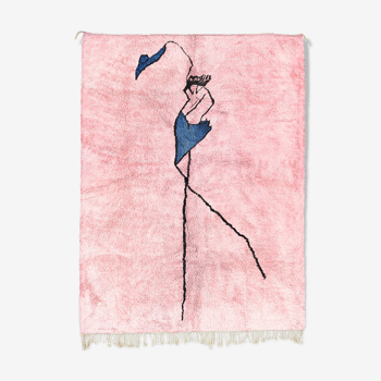 Modern Moroccan carpet pink contemporary art
