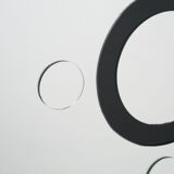 large decorative relief mirror 1980