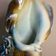 Vase en céramique émaillée, pièce unique, signé D. Prioton, col coquillage