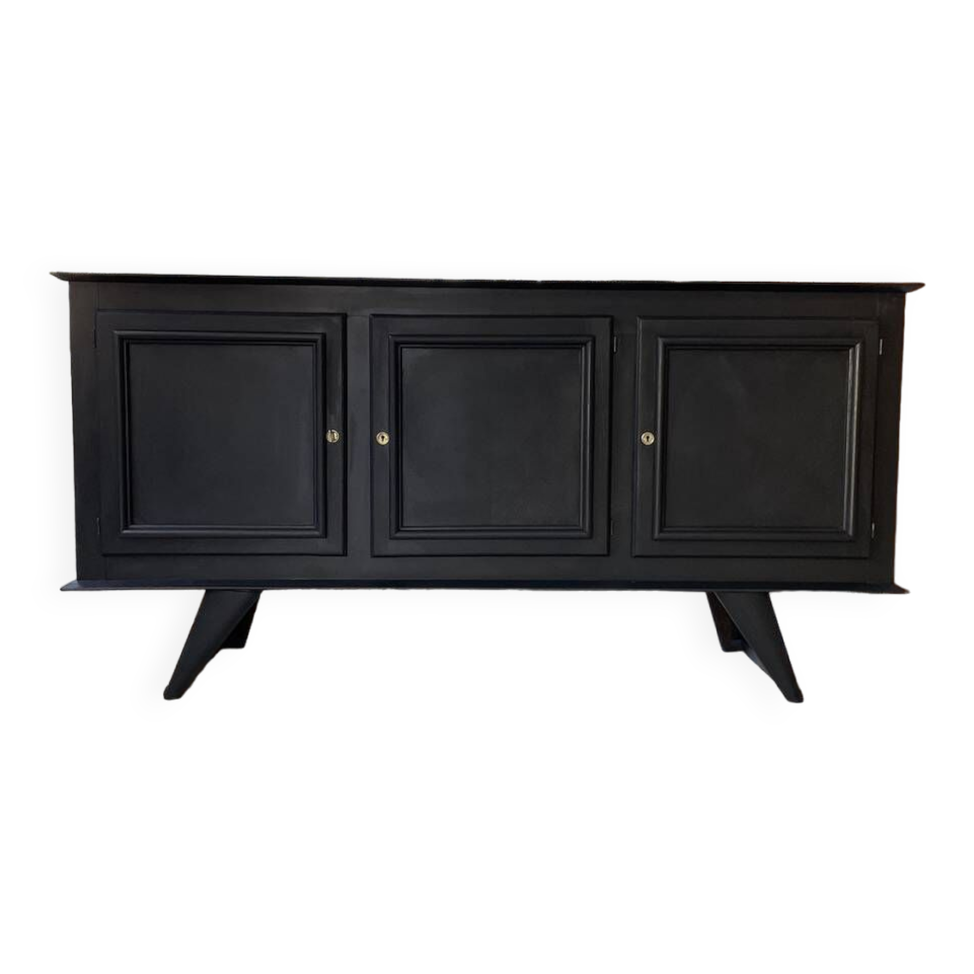60s brutalist black sideboard