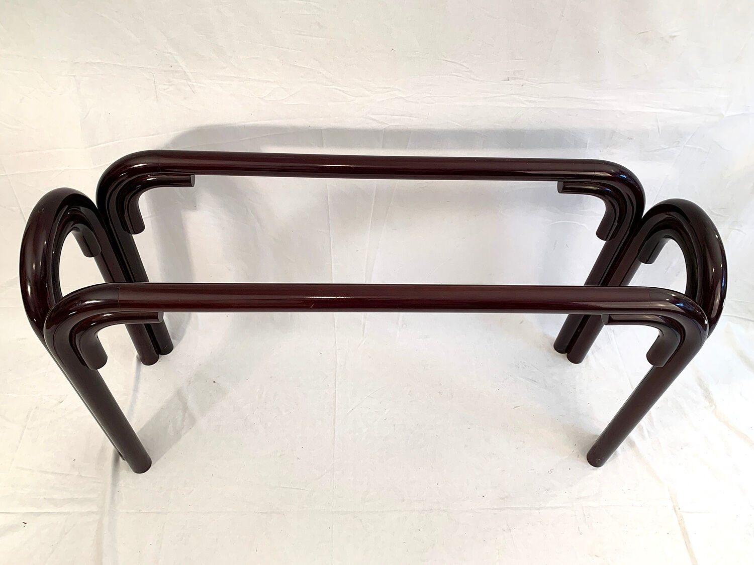 Vintage black/red wood console