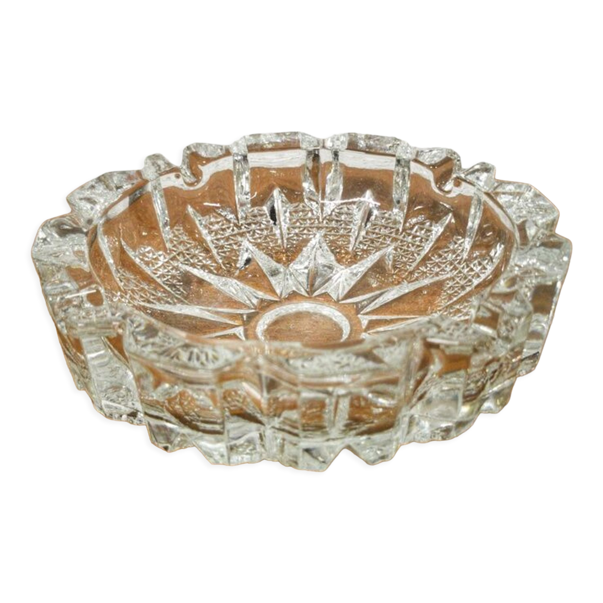 Cut crystal ashtray