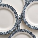 8 flat ironstone plates “Bristol” Salins