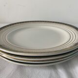 8 dessert plates in golden porcelain and saint Amand Ceranord
