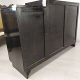 Modernist art deco black lacquered buffet