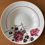 6 antique deep plates in faience from badonviller