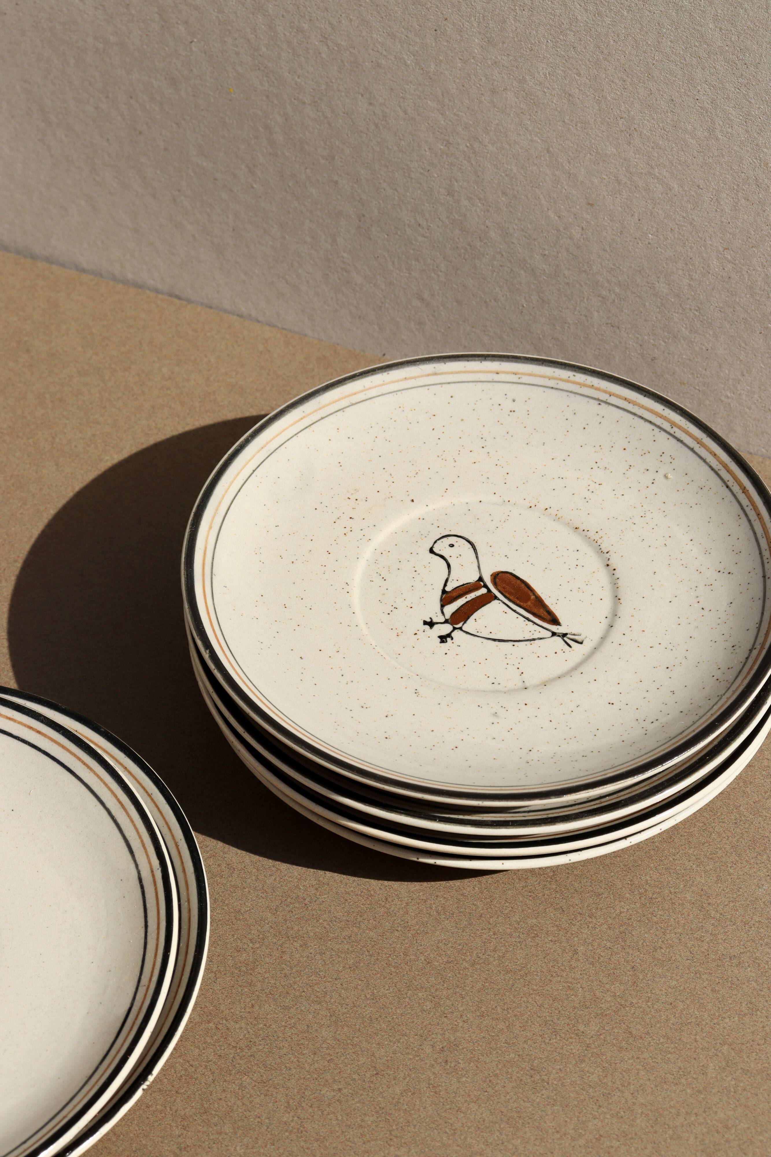 Lot de 6 assiettes en grès
