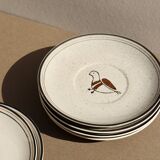 Set of stoneware plates