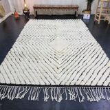 Handwoven traditional Berber wool rug, size 140 x 260 cm