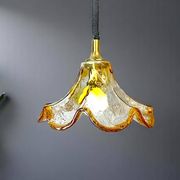 Lumière suspendue à abattant en verre de Murano