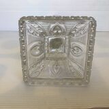 Ancien bougeoir verre moulé