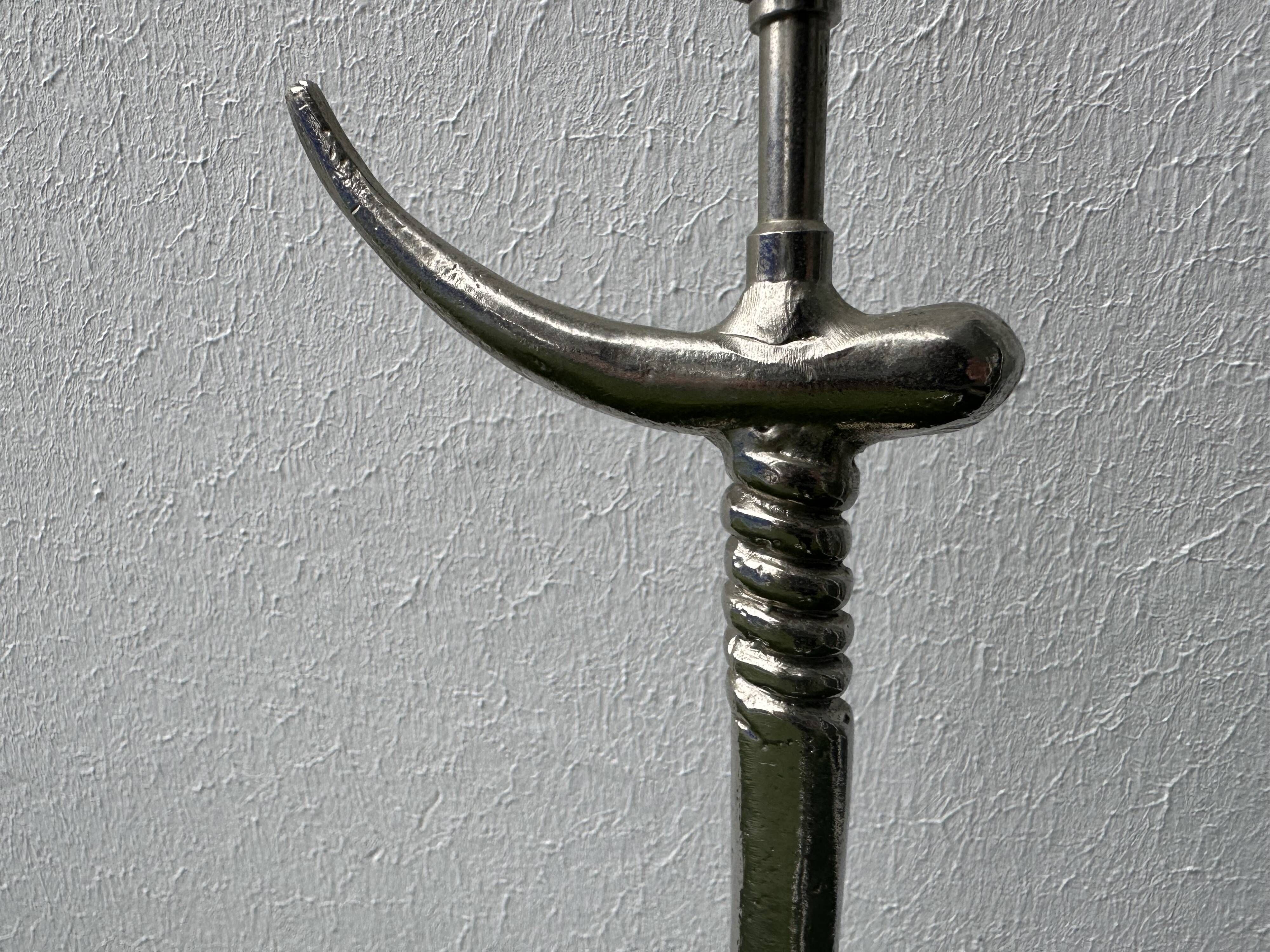 Silver-plated bronze lamp by Pierre Casenove for Fondica