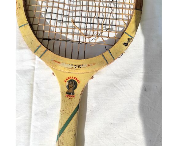 Raquette de tennis vintage Slazenger en bois cordage en boyau | Selency