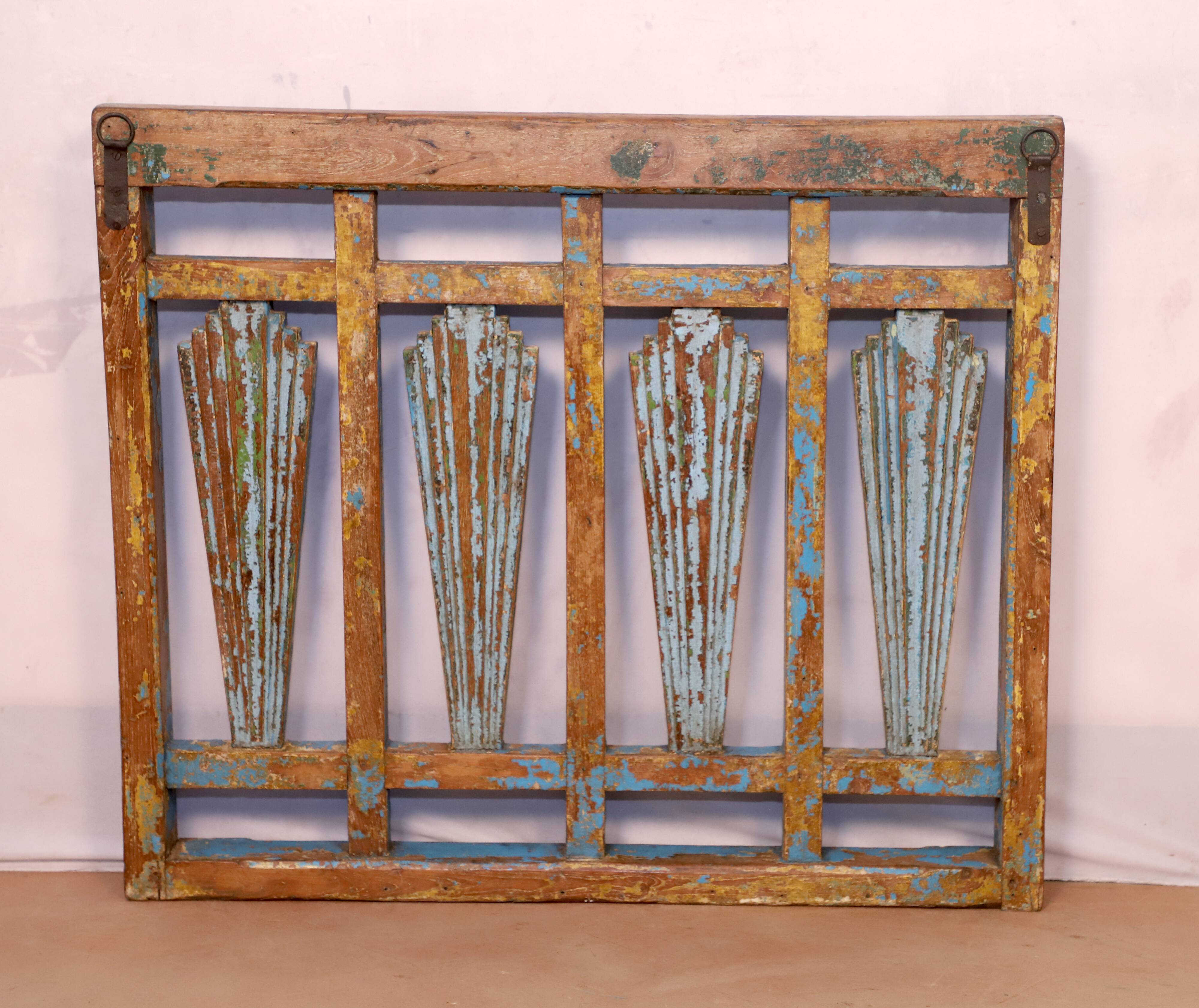 Old decorative panel - Art Deco railing in Burmese teak