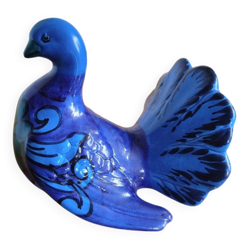 Colombe en céramique italienne Rimini Blu – Aldo Londi Bitossi années