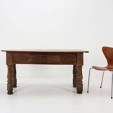 Belgian Antique oak console table with drawer, ca. 1740